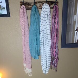 Set of Four Stylish Scarves in Various Colors
